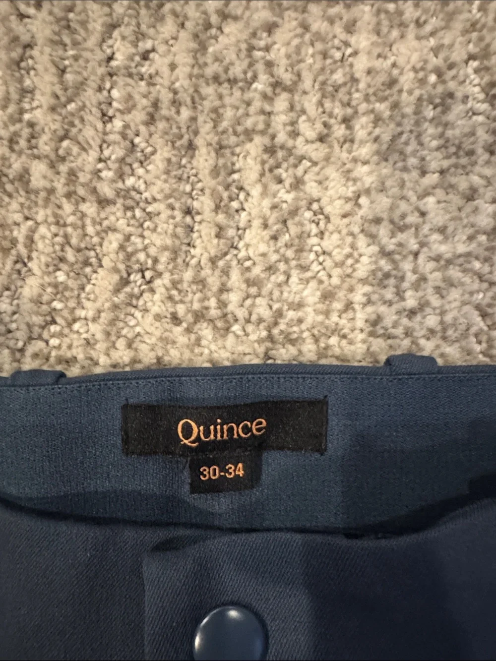 Quince Men's Dark Blue Dress Pants - Slim Tailored Look